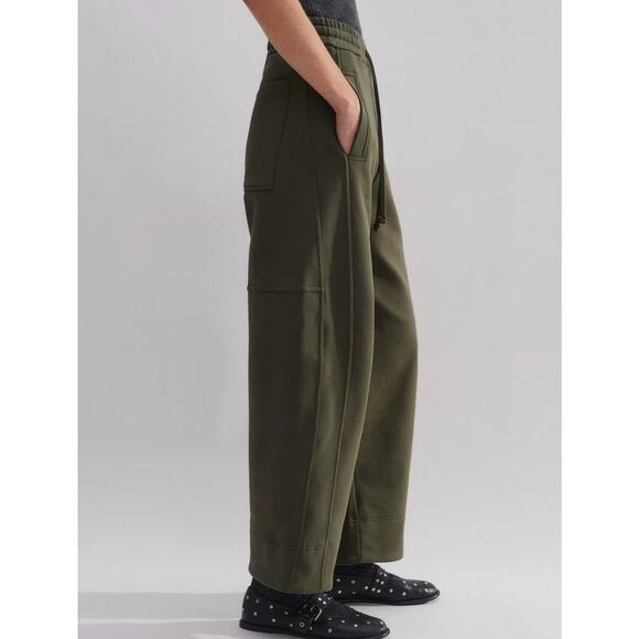 New ME+EM Sweatshirting Joggers Autumn Olive Green Size 2 Extreme Tapered Pants - Picture 4 of 16
